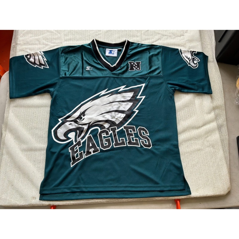 Philadelphia Eagles Starter Jersey Mens XL Green NFL Team Apparel V-Neck NWT